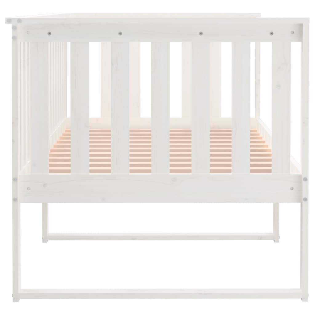 Day Bed without Mattress White 90x200 cm Solid Wood Pine