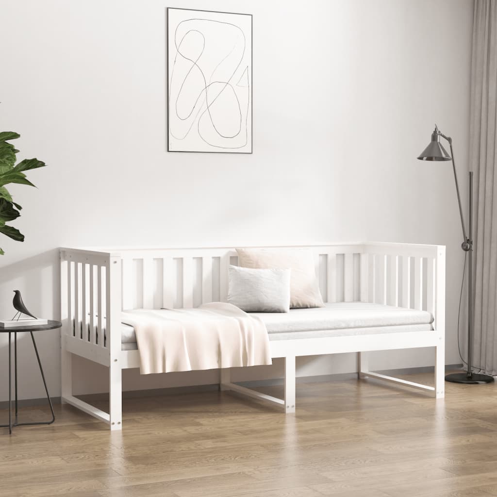 Day Bed without Mattress White 80x200 cm Solid Wood Pine