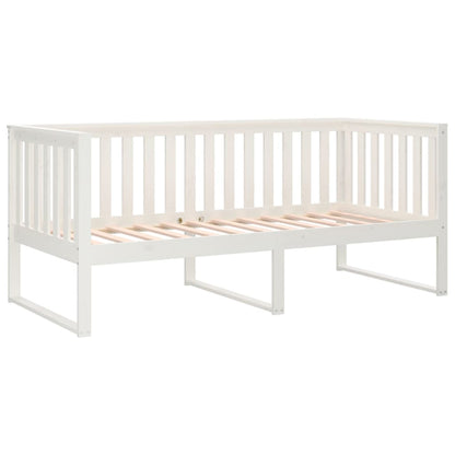 Day Bed without Mattress White 90x190 cm Single Solid Wood Pine