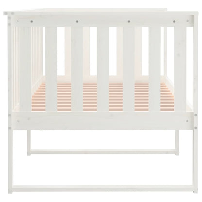 Day Bed without Mattress White 90x190 cm Single Solid Wood Pine