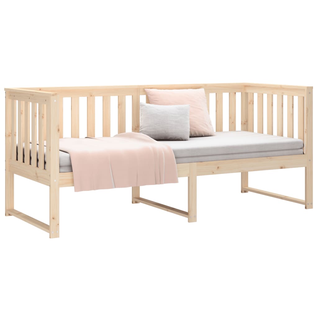 Day Bed without Mattress 75x190 cm Small Single Solid Wood Pine
