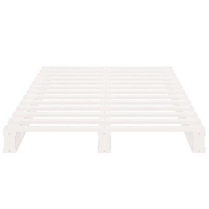 Pallet Bed without Mattress White Single Solid Wood