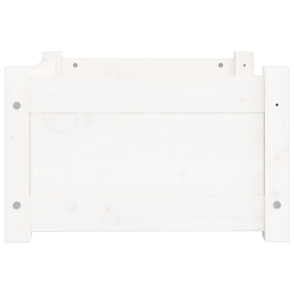Dog Bed White 55.5x45.5x28 cm Solid Pine Wood