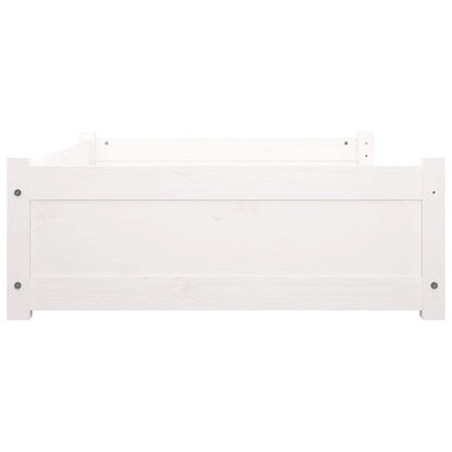 Dog Bed White 95.5x65.5x28 cm Solid Pine Wood