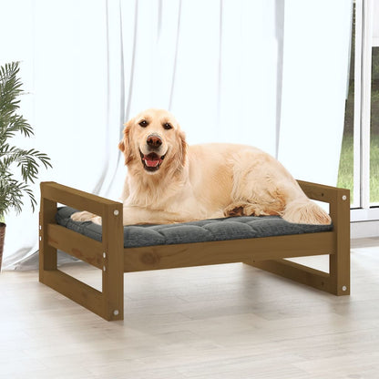 Dog Bed Honey Brown 75.5x55.5x28 cm Solid Pine Wood