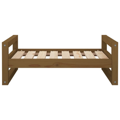 Dog Bed Honey Brown 75.5x55.5x28 cm Solid Pine Wood