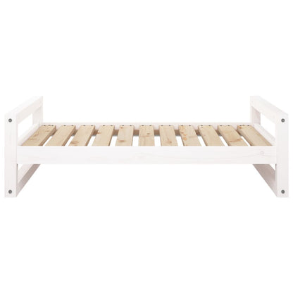 Dog Bed White 95.5x65.5x28 cm Solid Pine Wood