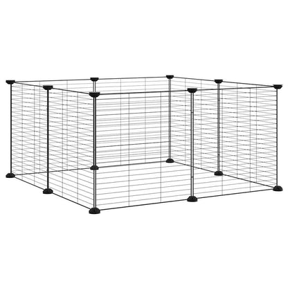 8-Panel Pet Cage Black 35x35 cm Steel