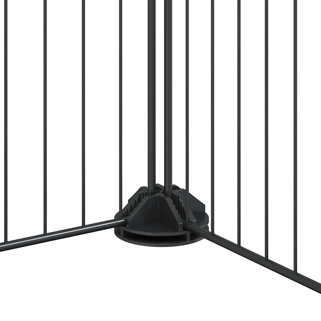 12-Panel Pet Cage with Door Black 35x35 cm Steel