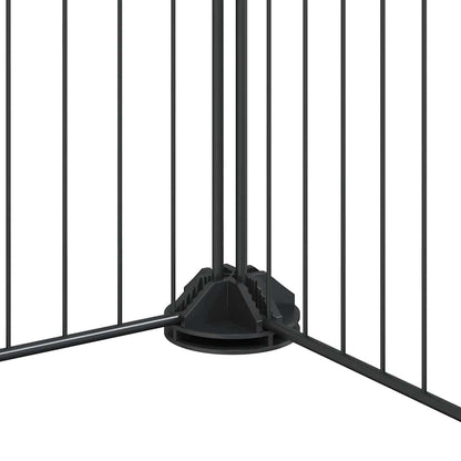 12-Panel Pet Cage with Door Black 35x35 cm Steel