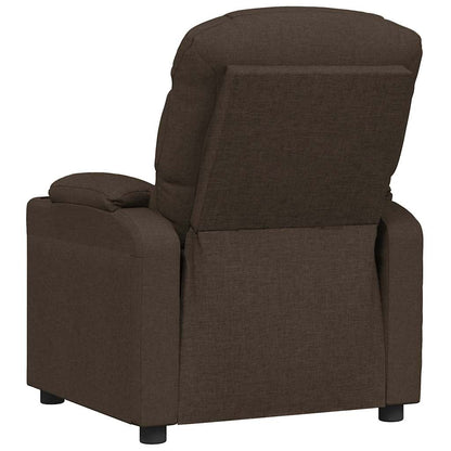 Recliner Chair Dark Brown Fabric