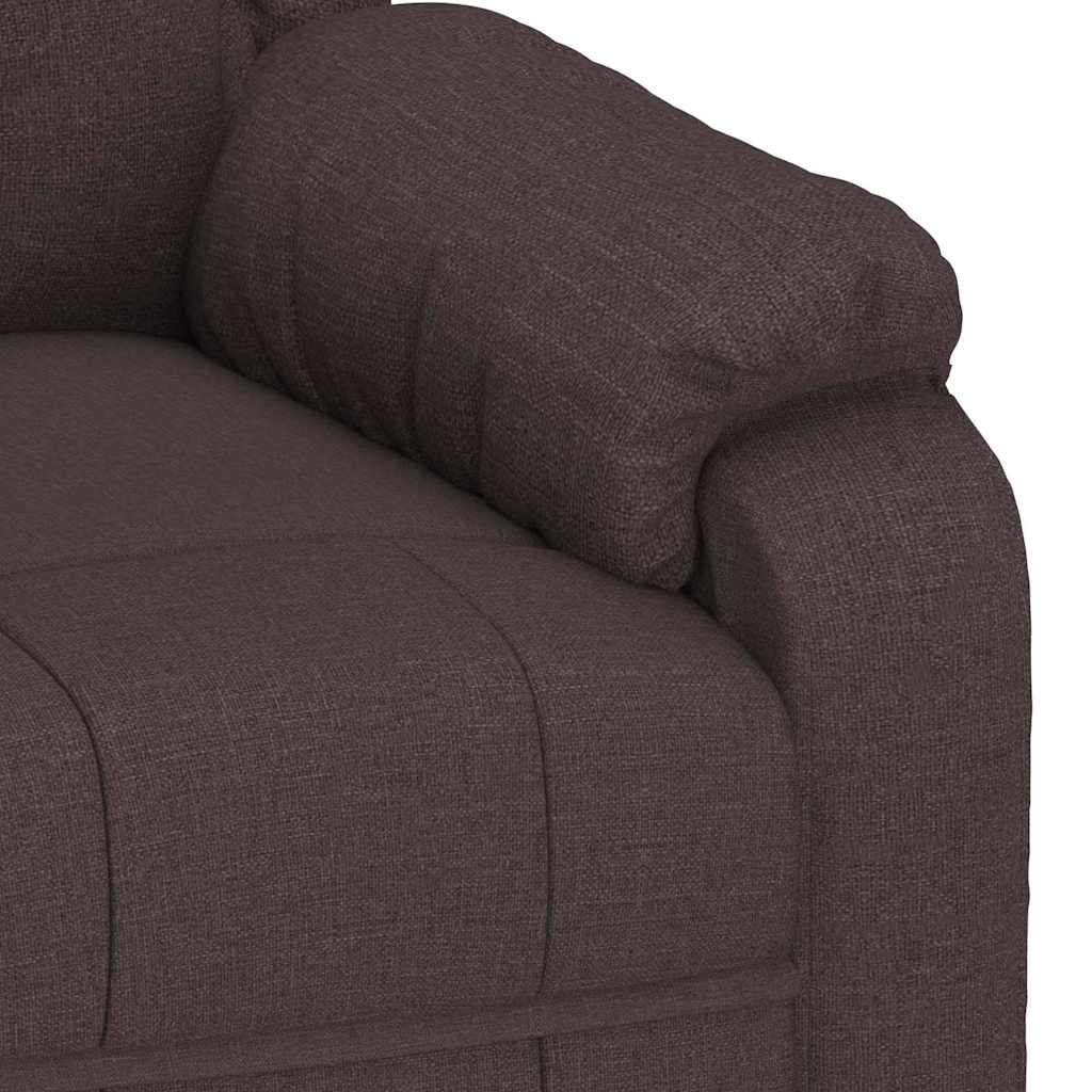 Recliner Chair Reclining Dark brown 82 x 93 x 96 cm Fabric
