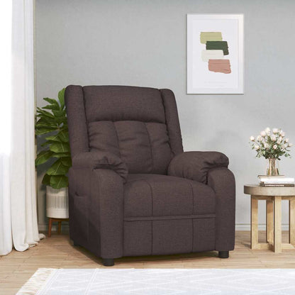 Recliner Chair Reclining Dark brown 82 x 93 x 96 cm Fabric