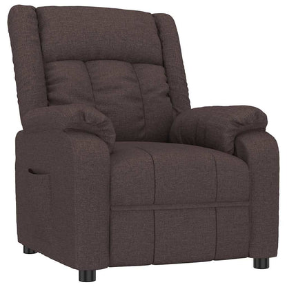 Recliner Chair Reclining Dark brown 82 x 93 x 96 cm Fabric