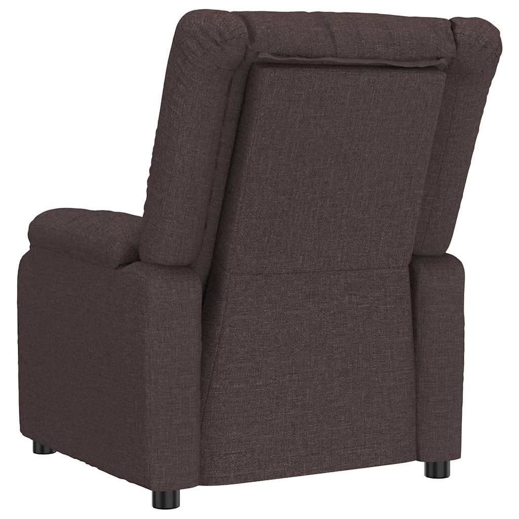 Recliner Chair Reclining Dark brown 82 x 93 x 96 cm Fabric