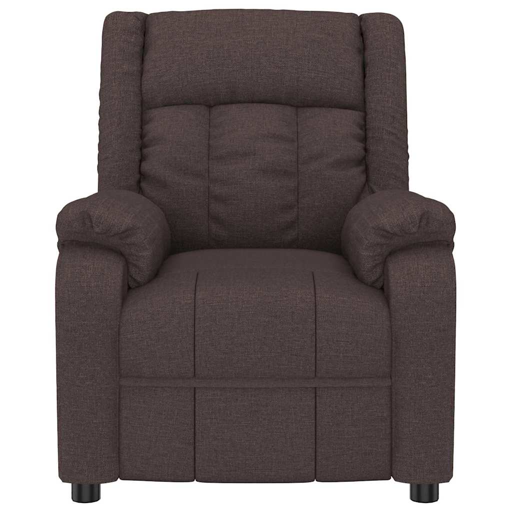 Recliner Chair Reclining Dark brown 82 x 93 x 96 cm Fabric