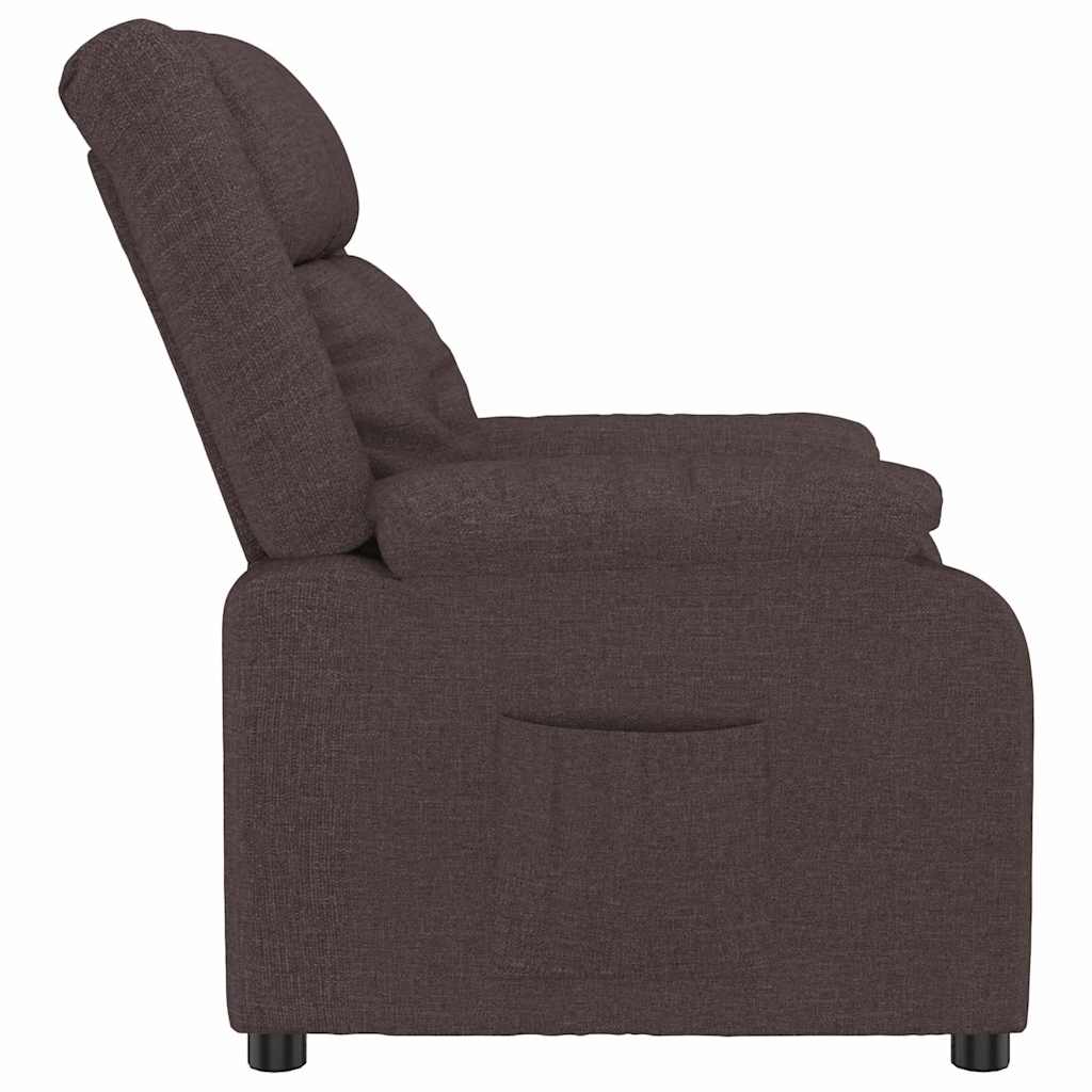 Recliner Chair Reclining Dark brown 82 x 93 x 96 cm Fabric