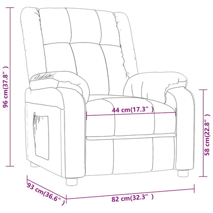 Recliner Chair Reclining Dark brown 82 x 93 x 96 cm Fabric
