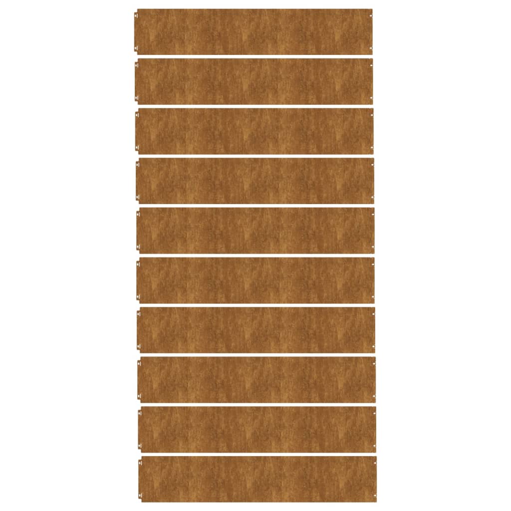 Lawn Edgings 10 pcs 20x103 cm Flexible Corten steel