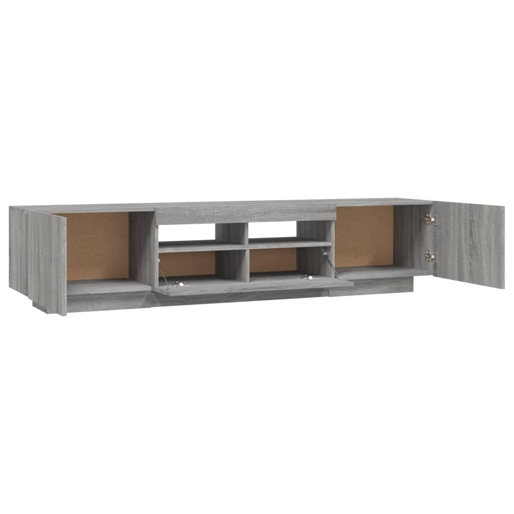 2 Piece TV Cabinet Set with LED Lights Grey Sonoma Engineered Wood