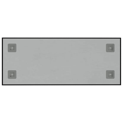 Wall-mounted Magnetic Board Black 50x20 cm Tempered Glass