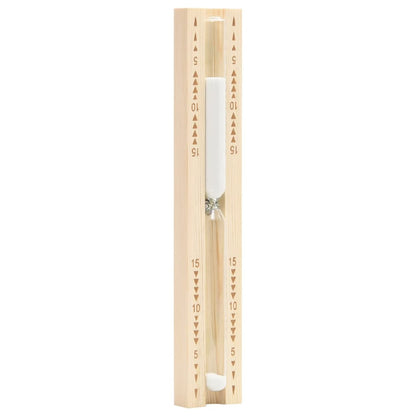 2 in 1 Sauna Hygrothermograph and Sand Timer Set Solid Wood Pine