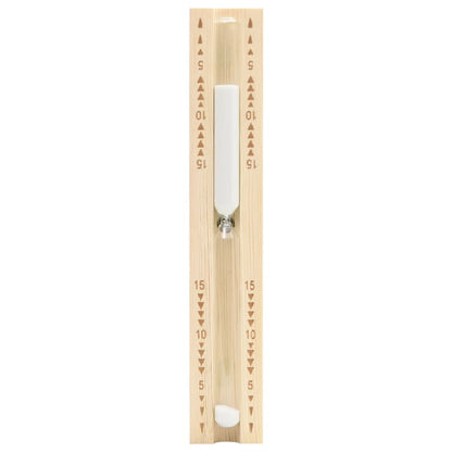2 in 1 Sauna Hygrothermograph and Sand Timer Set Solid Wood Pine