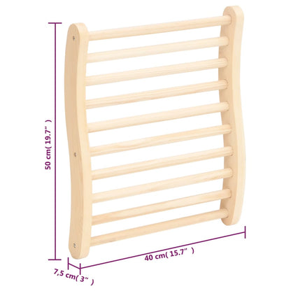 S-Shape Sauna Backrest Solid Wood Pine