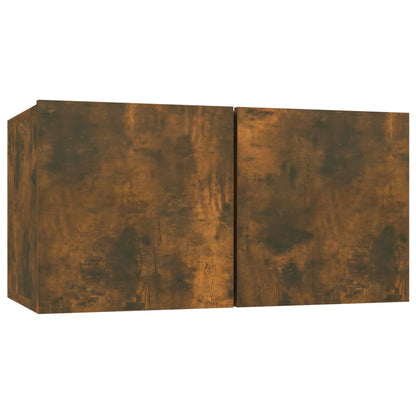 Wall TV Cabinets 4 pcs Smoked Oak 60x30x30 cm Engineered Wood