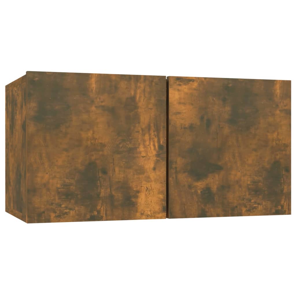 TV Cabinets 8 pcs Smoked Oak 60x30x30 cm Engineered Wood