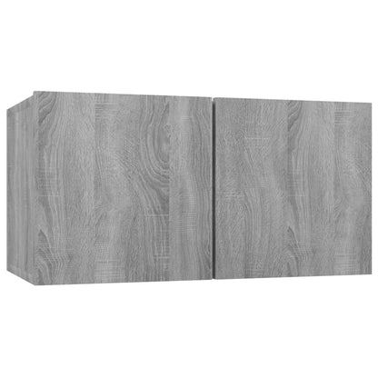 TV Cabinets 8 pcs Grey Sonoma 60x30x30 cm Engineered Wood