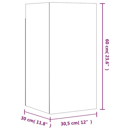 7 Piece TV Cabinet Set Grey Sonoma Engineered Wood