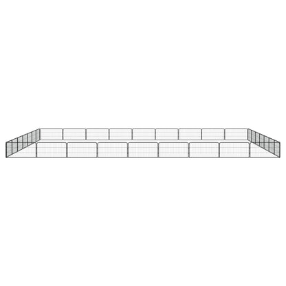 32-Panel Dog Playpen Black 100x50 cm Powder-coated Steel