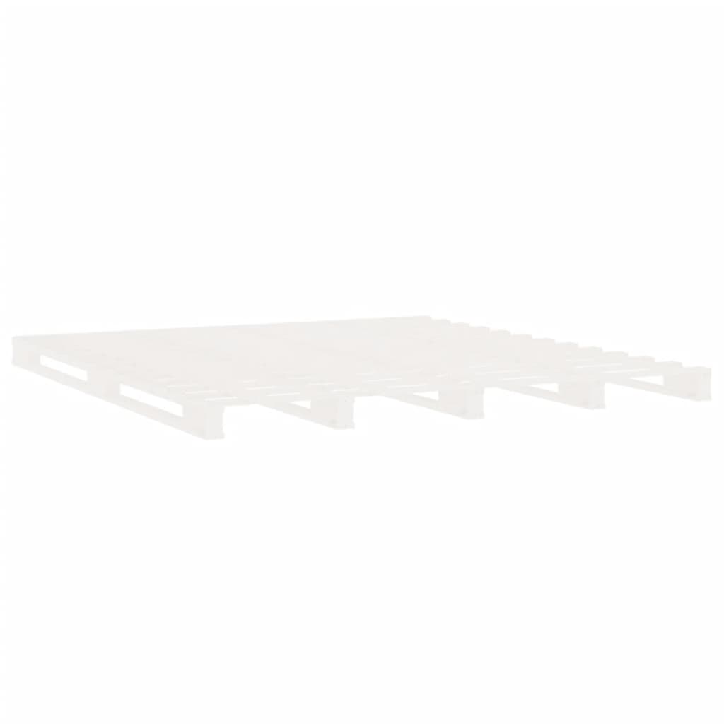 Bed Frame without Mattress White 120x200 cm Solid Wood Pine