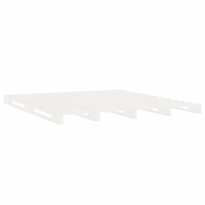 Bed Frame without Mattress White 120x200 cm Solid Wood Pine