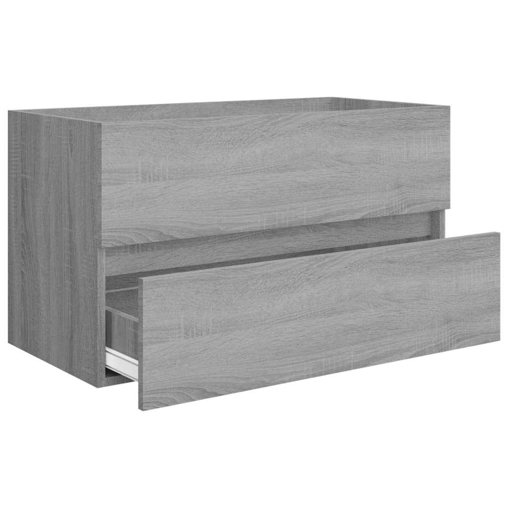 Sink Cabinet with Built-in Basin Grey Sonoma Engineered Wood