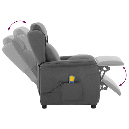 Massage Chair Light grey 67.5 x 93.5 x 101.5 cm Fabric