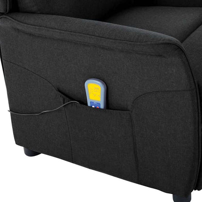 Massage Chair with Cushion Black 67.5 x 93.5 x 101.5 cm Fabric