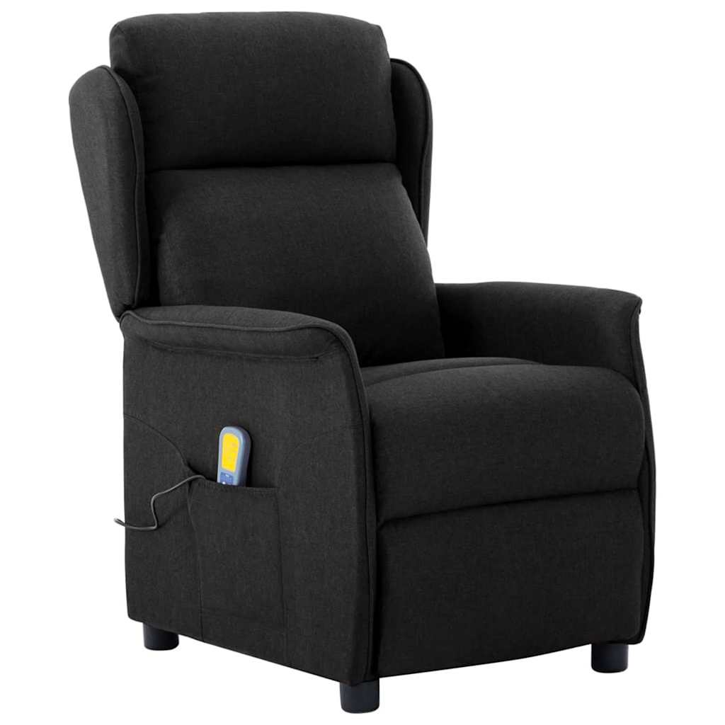 Massage Chair with Cushion Black 67.5 x 93.5 x 101.5 cm Fabric