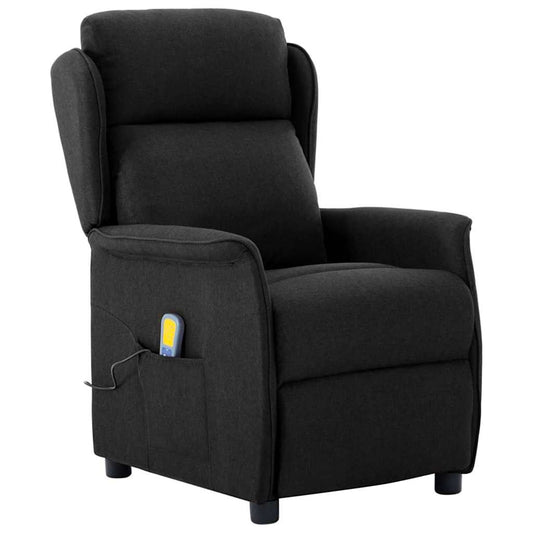 Massage Chair with Cushion Black 67.5 x 93.5 x 101.5 cm Fabric