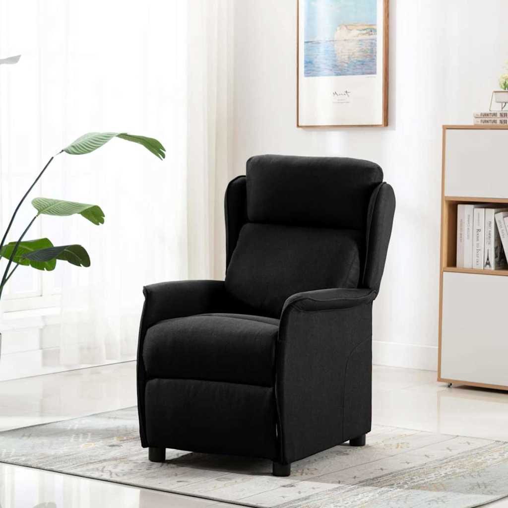 Massage Chair with Cushion Black 67.5 x 93.5 x 101.5 cm Fabric