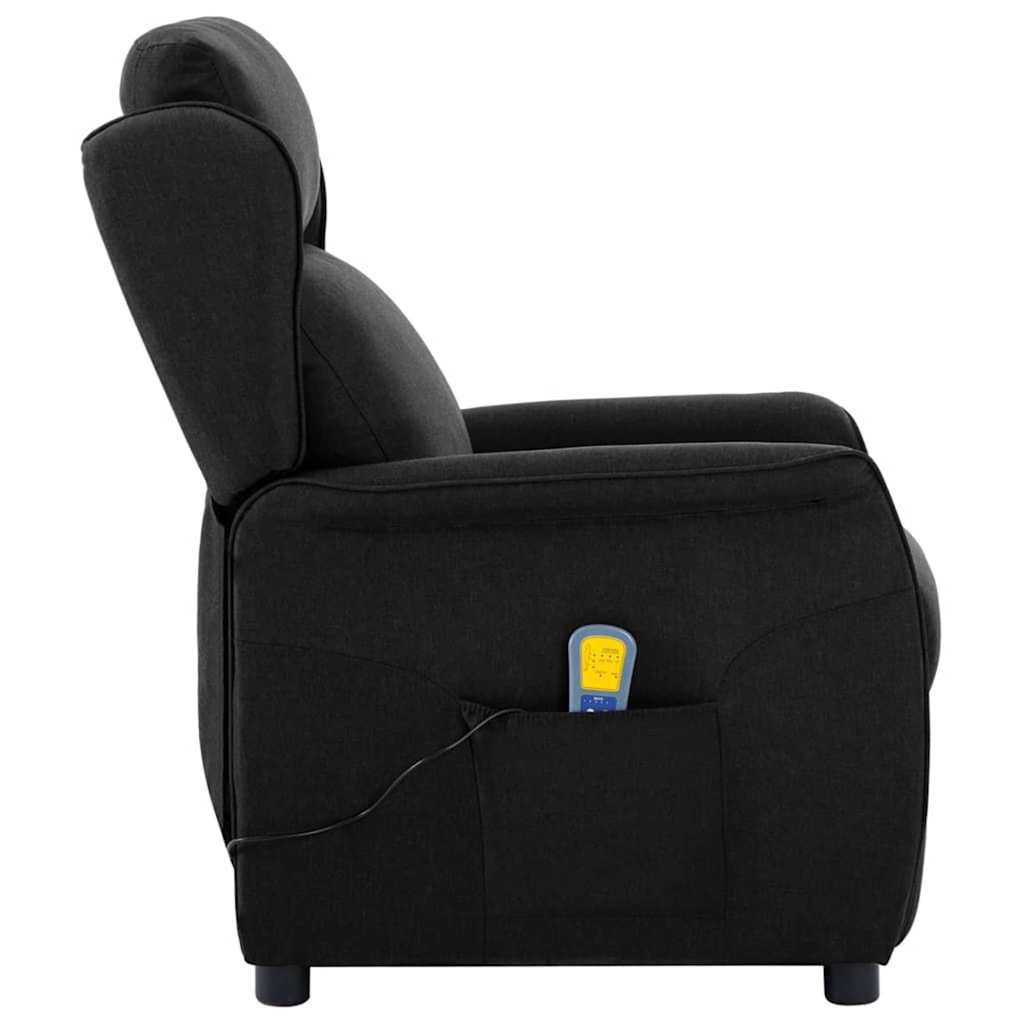 Massage Chair with Cushion Black 67.5 x 93.5 x 101.5 cm Fabric