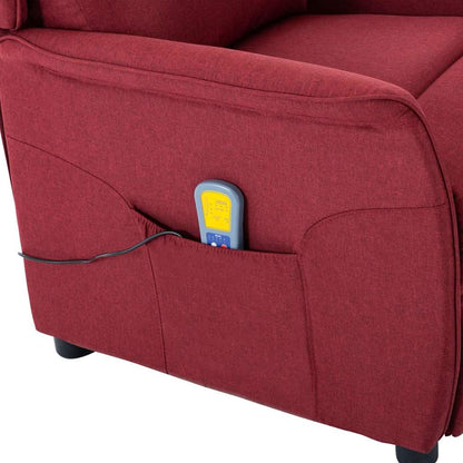 Massage Chair with Cushion Wine 67.5 x 93.5 x 101.5 cm Fabric