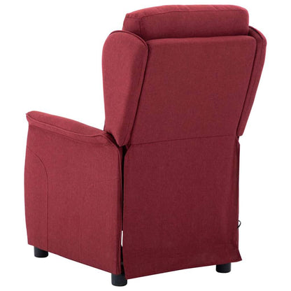 Massage Chair with Cushion Wine 67.5 x 93.5 x 101.5 cm Fabric
