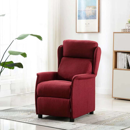 Massage Chair with Cushion Wine 67.5 x 93.5 x 101.5 cm Fabric