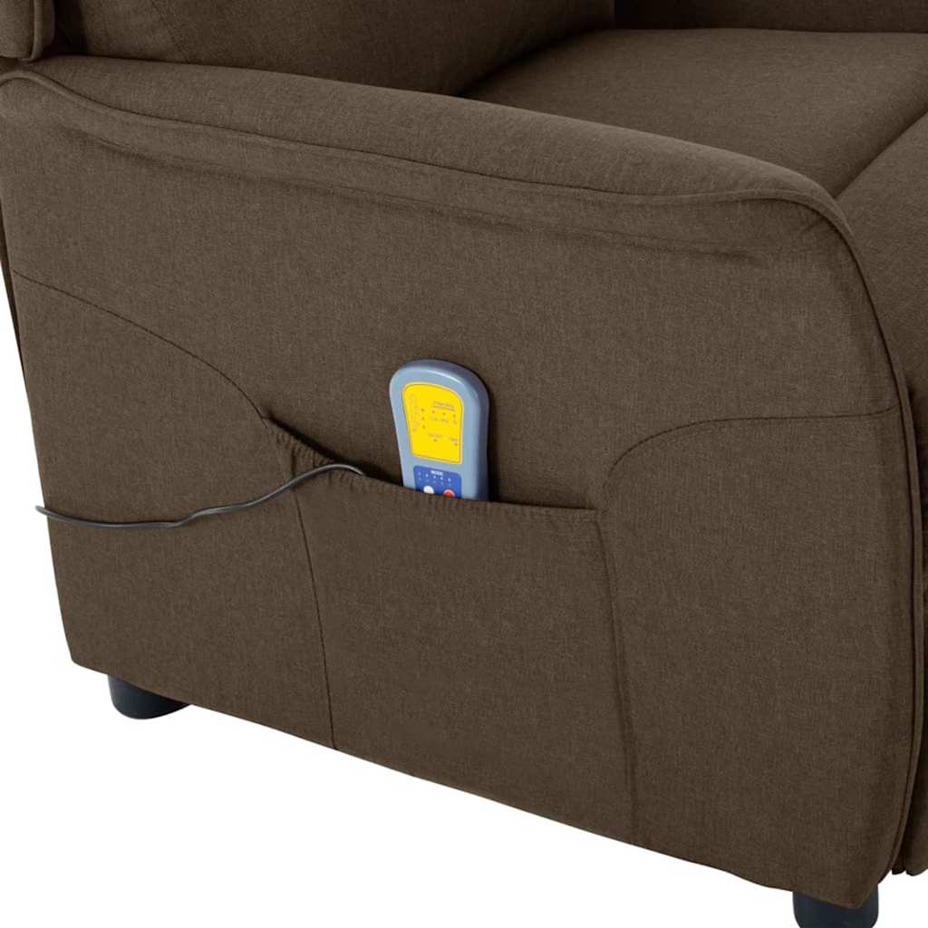 Massage Chair Brown 67.5 x 93.5 x 101.5 cm [Fabric and Foam]