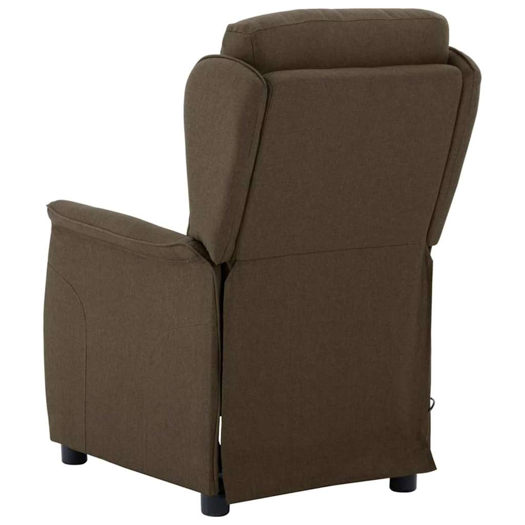 Massage Chair Brown 67.5 x 93.5 x 101.5 cm [Fabric and Foam]