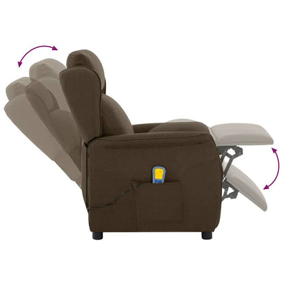 Massage Chair Brown 67.5 x 93.5 x 101.5 cm [Fabric and Foam]