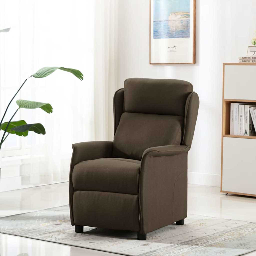 Massage Chair Brown 67.5 x 93.5 x 101.5 cm [Fabric and Foam]