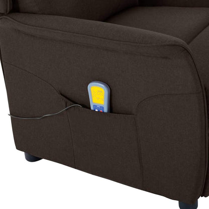 Massage Chair with Cushion Dark Brown 67.5 x 93.5 x 101.5 cm
